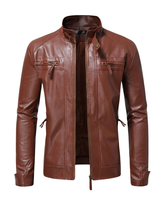 Elegant Men's Leather Jacket | Last Day 80% Off!