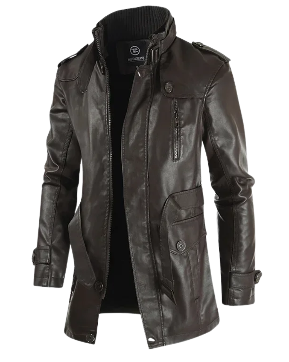 Elegant Long Leather Biker Jacket | Last Day 80% Off!