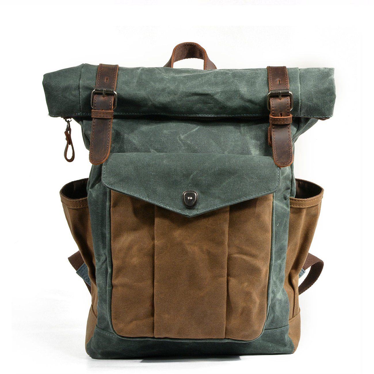 Waxed Canvas Rucksack with Flap | MARSEILLE | Last Day 80% Off!