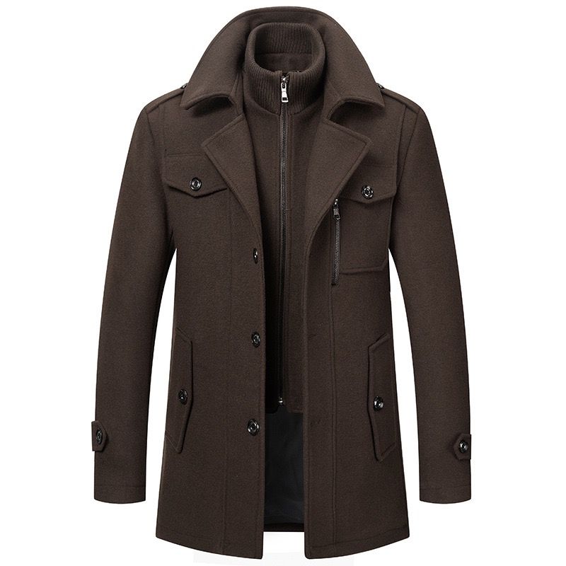 Luxury Men's Winter Coat with Collar - Thomas