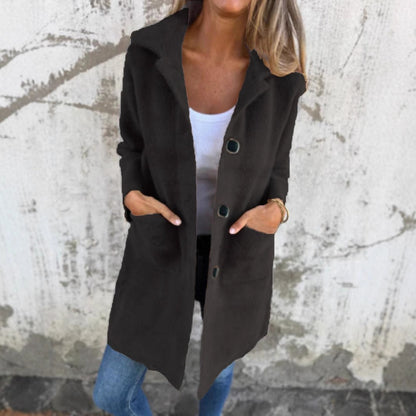 Marce | Casual Single-Breasted Thick Coat With Lapels | Last day 80% off!