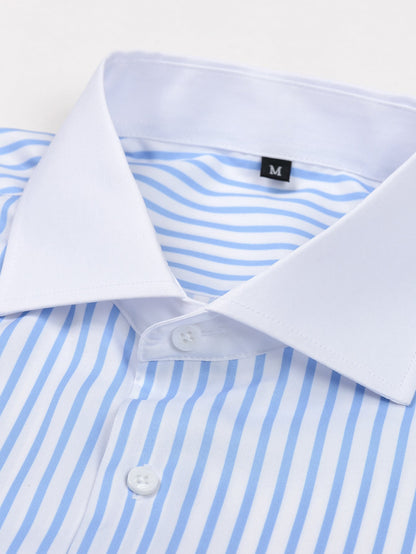 Non-Iron Striped Winchester Shirt & Slim Fit Tapered Trousers | Last day 80% off!