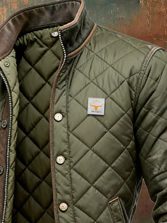 Retro quilted men's jacket with zip, warm and comfortable | Last Day 80% Off!