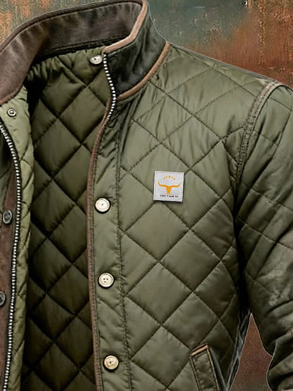 Retro quilted men's jacket with zip, warm and comfortable | Last Day 80% Off!