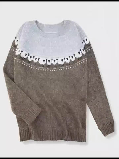 Nordic™ | Elegant Winter Sweater with Sheep Jacquard Pattern | Last Day 80% Off!