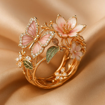 Nature Bright Butterfly Zirconia Ring | Last day 80% off!