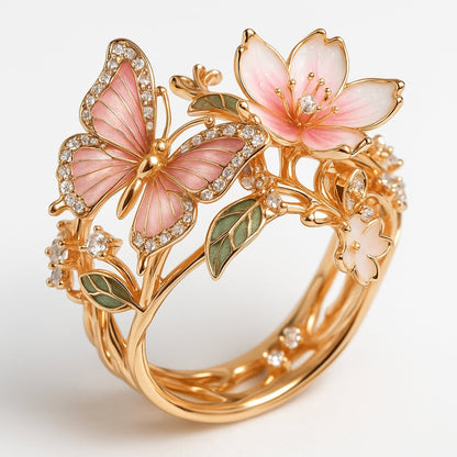 Nature Bright Butterfly Zirconia Ring | Last day 80% off!