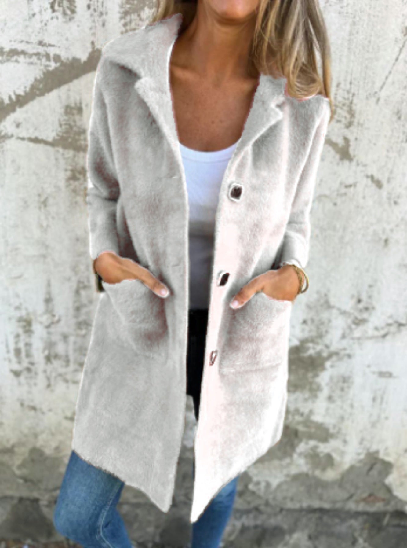 Marce | Casual Single-Breasted Thick Coat With Lapels | Last day 80% off!