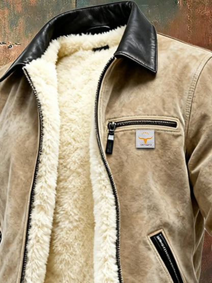 Retro suede warm outdoor jacket with zip for men | Last Day 80% Off!