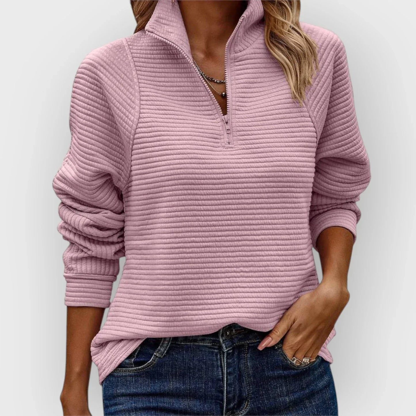 Olivia | Half-Zip Pullover | Last Day 80% Off!