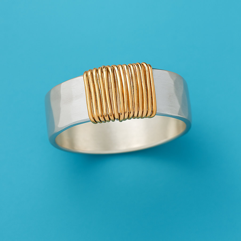 Vintage Golden Threads Silver Ring | Last day 80% off!