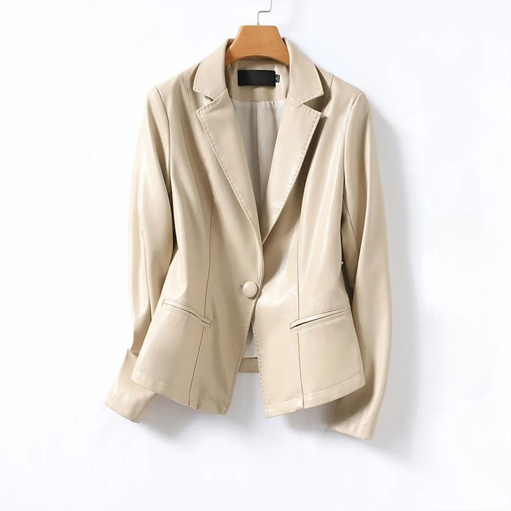 Vera Lambskin Leather Blazer | Last day 80% off!