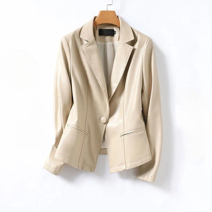 Vera Lambskin Leather Blazer | Last day 80% off!
