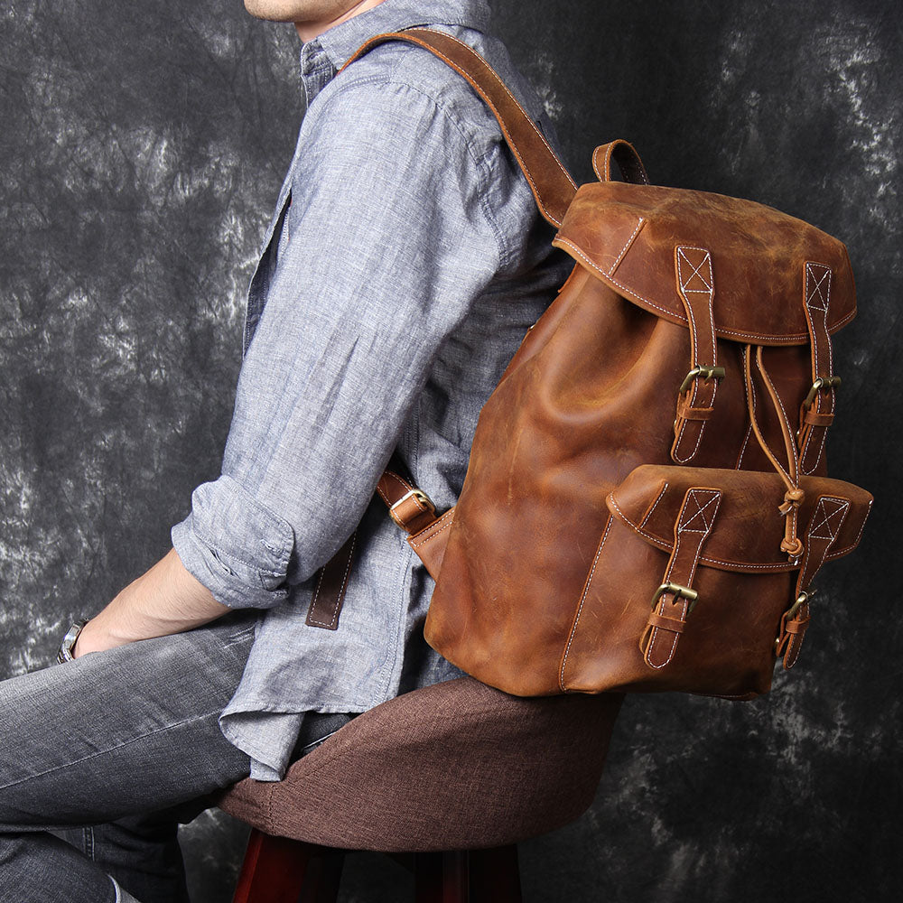 Jeffrey - Durable Classic Leather Knapsack | Last day 80% off!