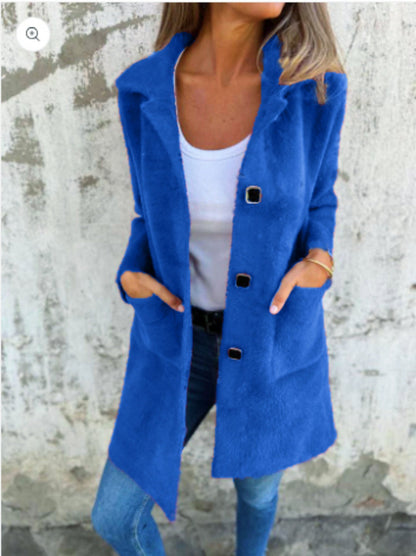 Marce | Casual Single-Breasted Thick Coat With Lapels | Last day 80% off!