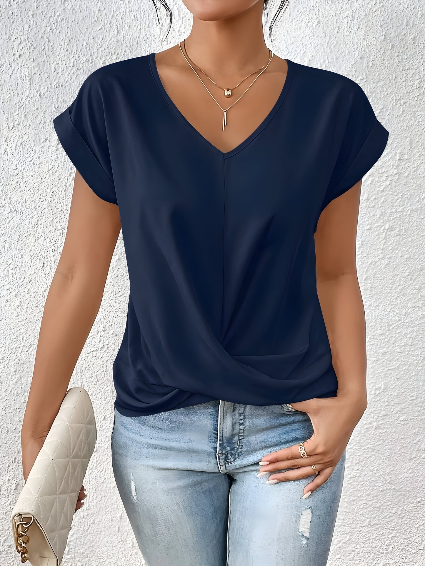 Ana | Elegant Casual Blouse With V-Neck | Last day 80% off!