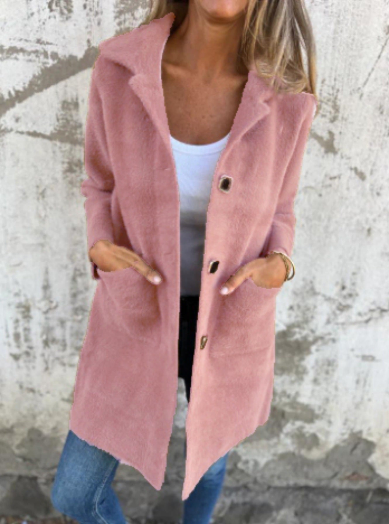 Marce | Casual Single-Breasted Thick Coat With Lapels | Last day 80% off!