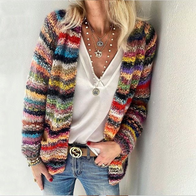 Catherine | Cozy Multicolour Cardigan | Last Day 80% Off!