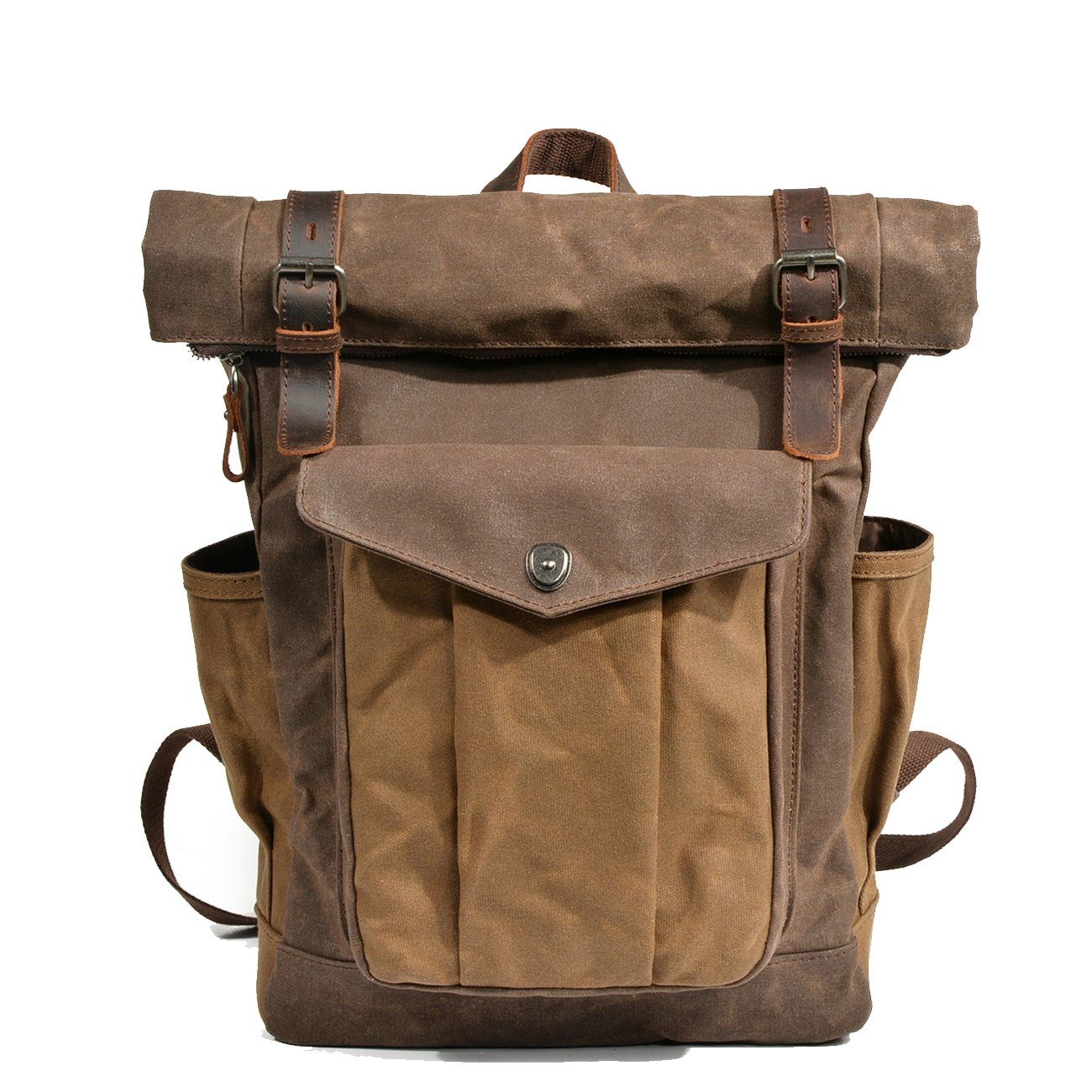 Waxed Canvas Rucksack with Flap | MARSEILLE | Last Day 80% Off!