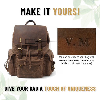 Waxed Canvas Backpack | COPENHAGEN | Last Day 80% Off!