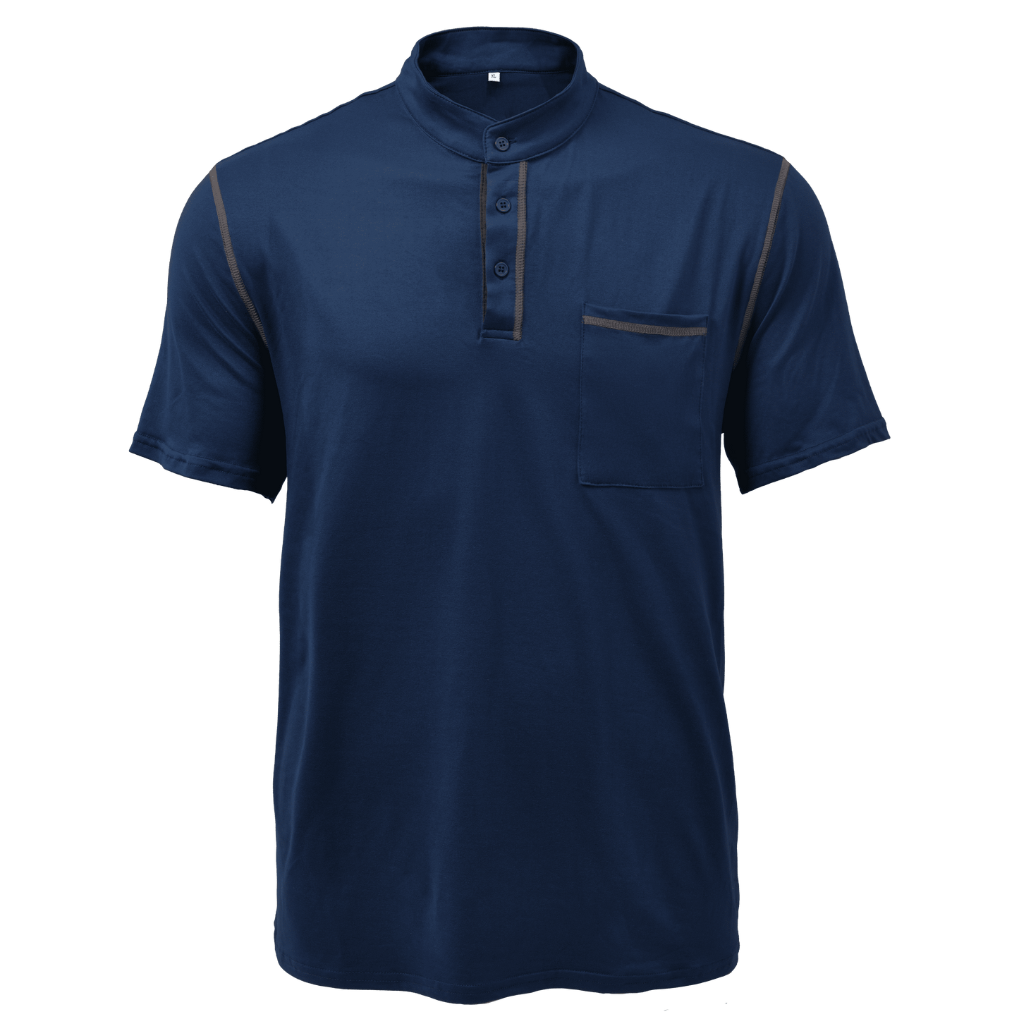 Men's Casual Colourblock Henley Collar Cotton Short Sleeve T-Shirt 53275107Y | Last day 80% off!