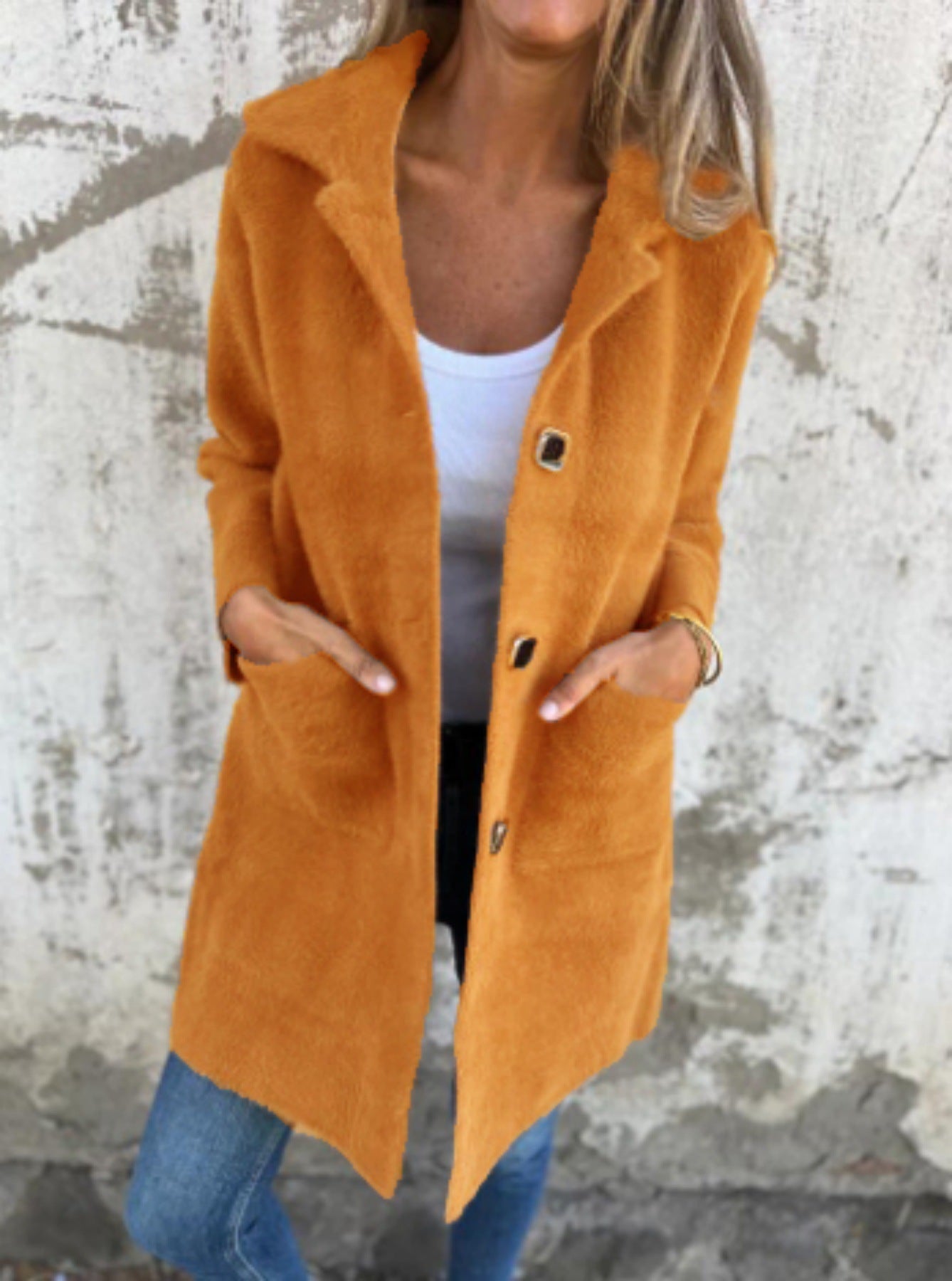 Marce | Casual Single-Breasted Thick Coat With Lapels | Last day 80% off!