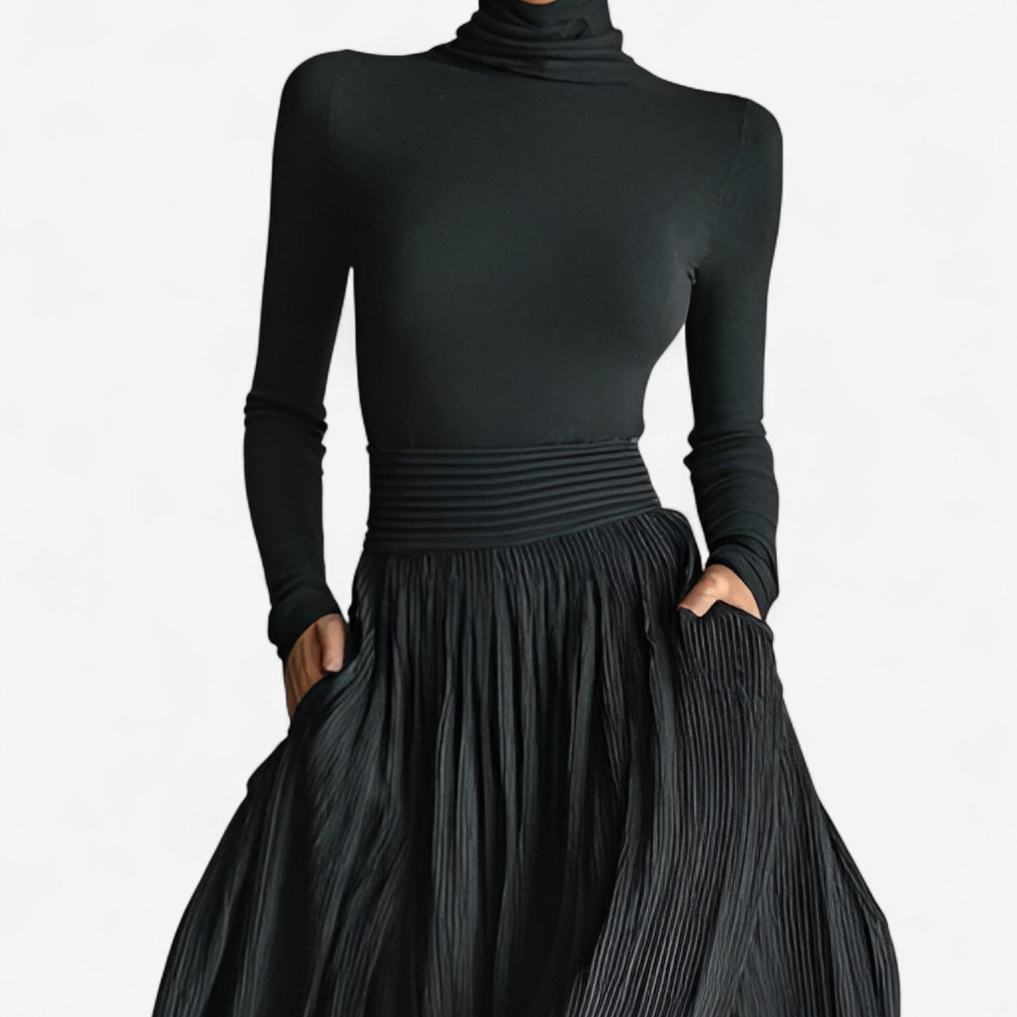 Cerynn | High Waist Maxi Skirt Plus Shirt | Last Day 80% Off!