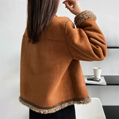 Rosalie | Buttoned Sheepskin Jacket | Last day 80% off!