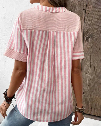 Lila | Soft Striped Blouse | Last Day 80% Discount!