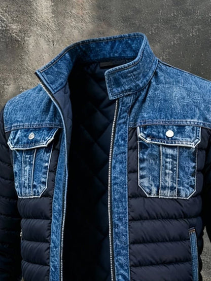 Men's Vintage Denim Patchwork Outdoor Jacket | Last Day 80% Off!