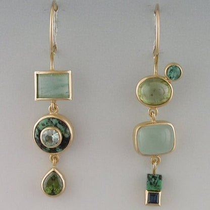 Vintage Green Earrings | Last Day 80% Off!