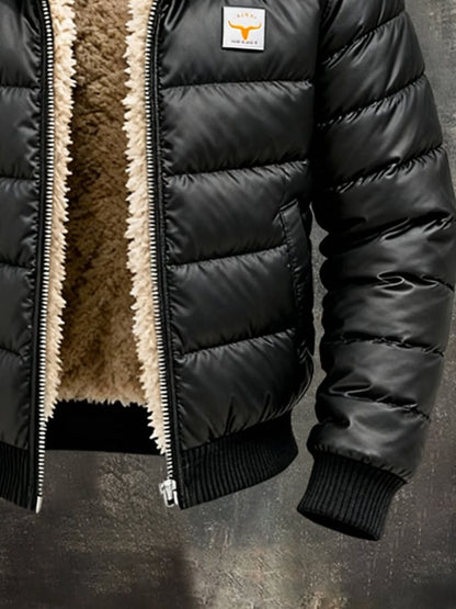 Vintage leather outdoor jacket with stitching for men, cotton jacket | Last Day 80% Off!