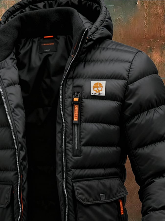 Retro quilted men's jacket in patchwork style, warm, with zip and multiple pockets | Last Day 80% Off!