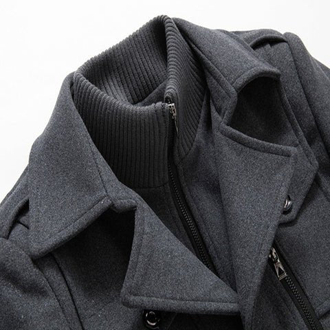 Luxury Men's Winter Coat with Collar - Thomas