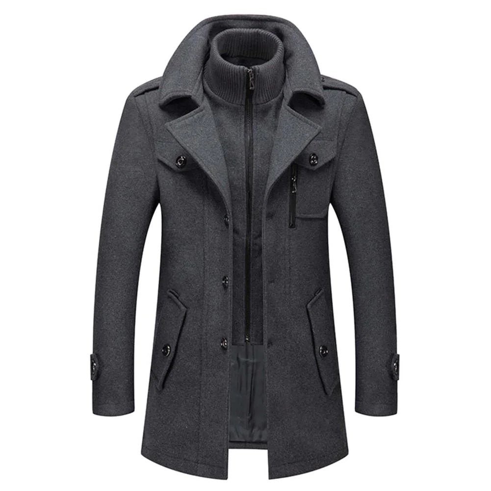 Luxury Men's Winter Coat with Collar - Thomas