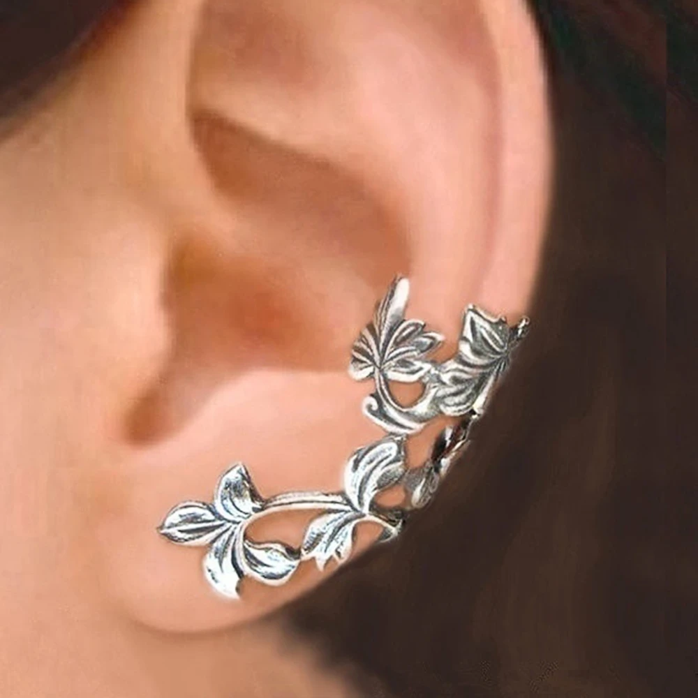 Exclusive Vintage Leaf Silver Earrings | Last Day 80% Off!