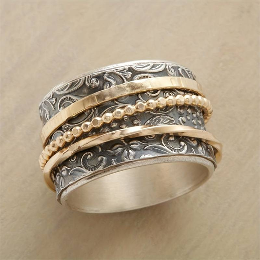 Vintage Gold & Silver Antique Ring | Last Day 80% Off!
