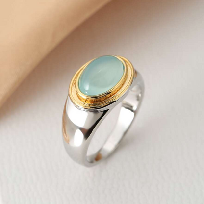 Gabi - Vintage Green Moonstone Ring | Last Day 80% Off!