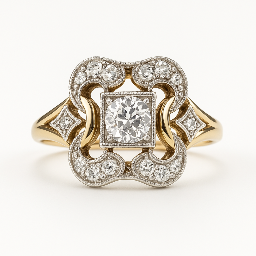 Vintage Zirconia Gold Ring | Last day 80% off!