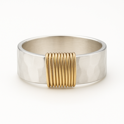 Vintage Golden Threads Silver Ring | Last day 80% off!