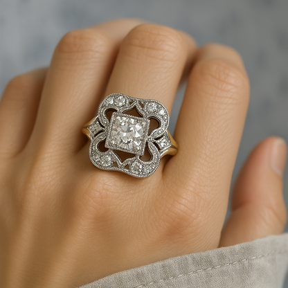Vintage Zirconia Gold Ring | Last day 80% off!