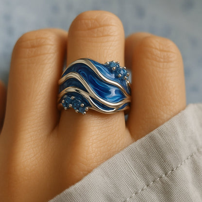Vintage Golden Ocean Wavy Ring | Last day 80% off!