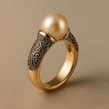 Vintage Pearl Golden Ring | Last day 80% off!