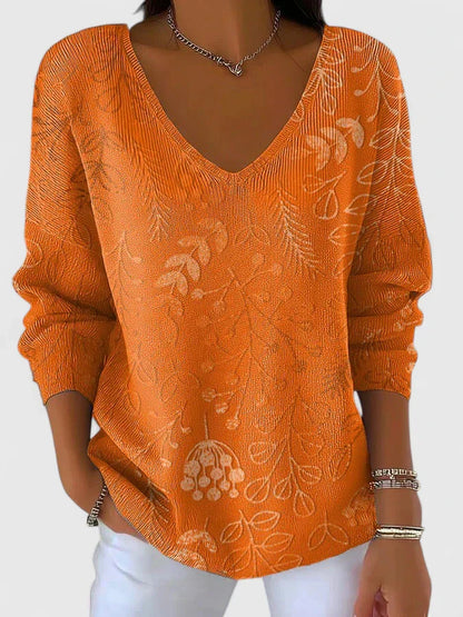 Mirelle | Cotton Blend Sweater with Leaf Pattern | Last day 80% off!