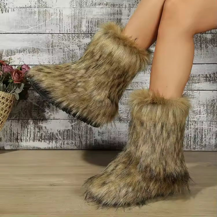 Luna - Faux Fur Boots | Last Day 80% Off!