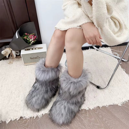 Luna - Faux Fur Boots | Last Day 80% Off!