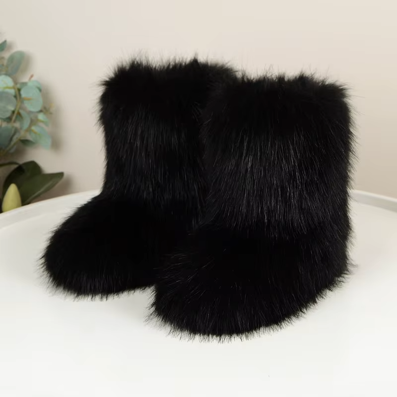 Luna - Faux Fur Boots | Last Day 80% Off!