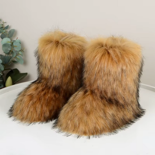 Luna - Faux Fur Boots | Last Day 80% Off!