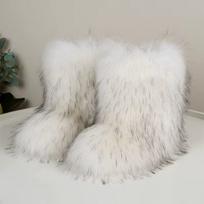 Luna - Faux Fur Boots | Last Day 80% Off!
