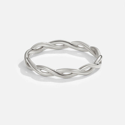 Infinity 18K Silver Twisted Ring